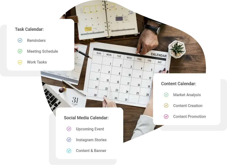 Custom project calendar templates