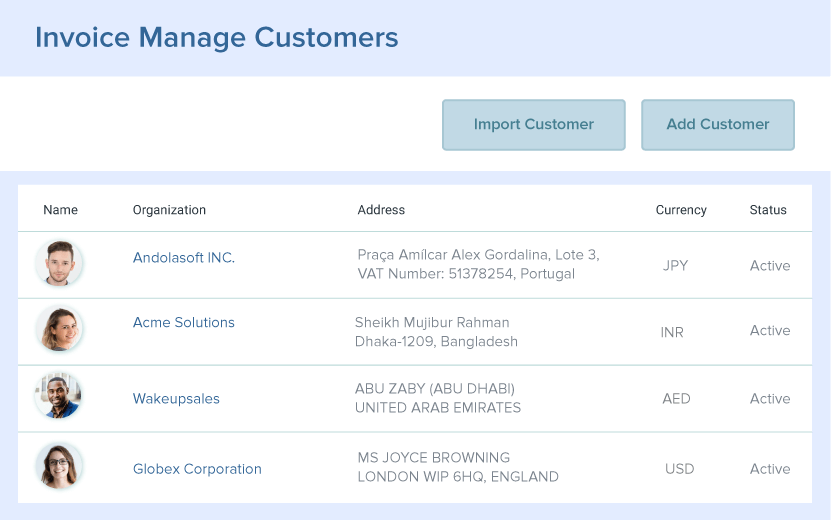 View and Manage Customers