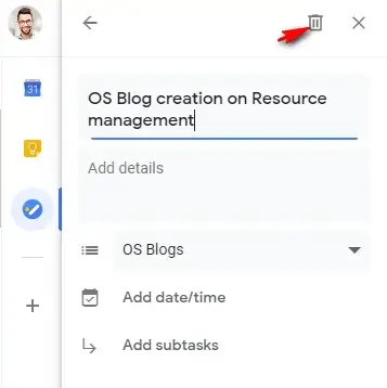 How to delete Tasks