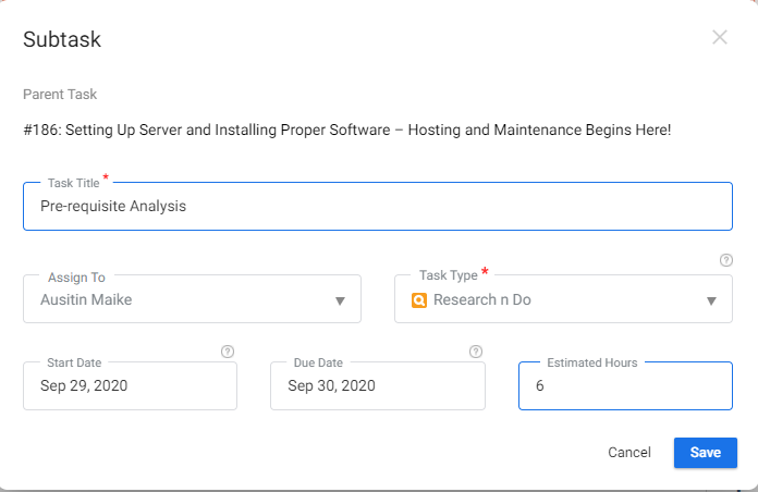 Subtask View